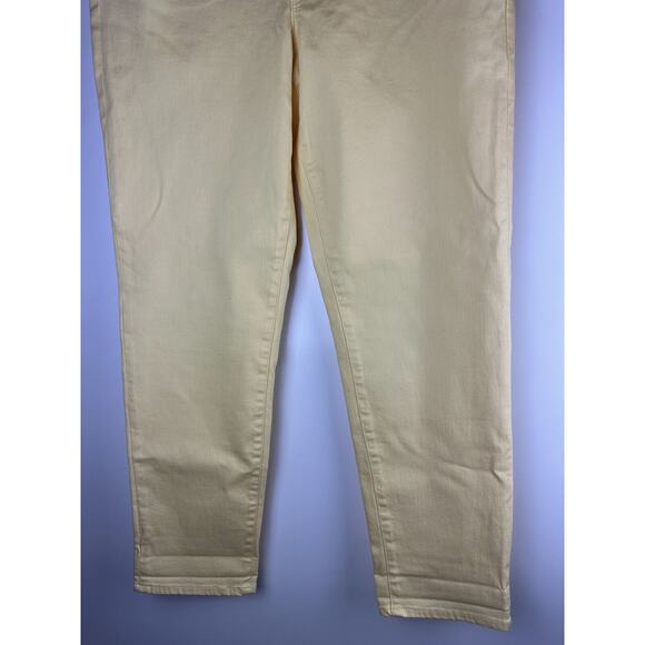 NWT Talbots Flawless Five Pocket Boyfriend Denim Jeans Yellow Women's Size 14 - Picture 5 of 7